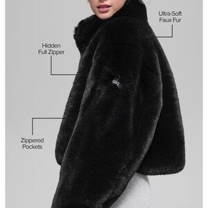 ALO Yoga Faux Fur Allure Jacket size XS